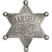Badges of the Old West 3008 2 1/8 x 2 3/8 Inch Marshal Badge
