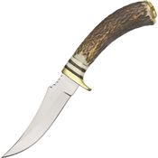 Steel Stag 7002 Slim Skinner Fixed Blade Knife with Genuine Stag Round Design Handle