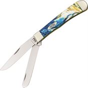 Case 9254SG Trapper Folding Pocket Knife with Sapphire Glow Corelon Handle
