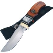 Frost OC157 Ocoee River Small Bowie Knife With Imitation Pearl & Brown Wood Handle