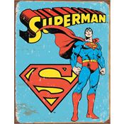 Tin Sign 1335 Superman -Retro Rich Vibrant Colors and Heavy Embossing Tin Sign