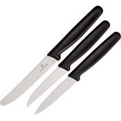 Forschner 511133 Victorinox Three Piece Kitchen Knife Set with Black Nylon Handle