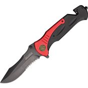 Tac Force 727FD Large Rescue Assisted Opening Part Serrated Linerlock Folding Pocket Knife