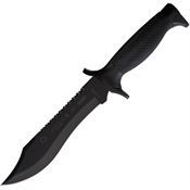 Aitor 16010 Oso Negro Fixed Clip Point Blade Knife with Black Textured Polymer Handle