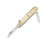 Novelty 262 Masonic Folding Pocket Knife with Sculpted Solid Nickel Silver Handle