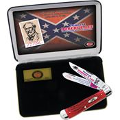 Case REL General Robert E. Lee Trapper Folding Pocket Knife with Red Jigged Bone Handle
