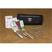 Elite First Aid Kits 80122BK First Aid Kit Field Surgical Kit with Black Canvas Pouch