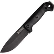 Becker 22 5-1/8 Inch Campanion Fixed Drop Point Blade Knife with Black Grivory Handle