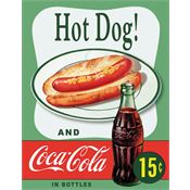 Tin Sign 1048 Tin Sign Hot Dog and Coke