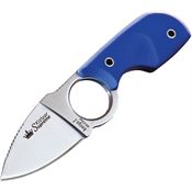 Kizer 0096 Amigo Z Neck Fixed Satin Finish Blade Knife with Blue G-10 Handles