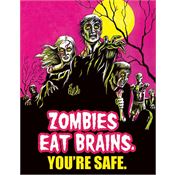 Tin Sign N1915 Zombies Eat Brains… Nostalgic Embossed Tin Sign