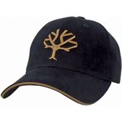 Boker 09BO001 Boker Black Cap with Embroidered Brown Tree Brand Logo