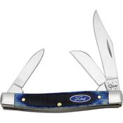 Case 14305 Stockman Blue Folding Pocket Knife with Blue Bone Handle