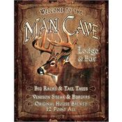 Tin Signs 1868 Man Cave Lodge Big Racks & Tall Tale