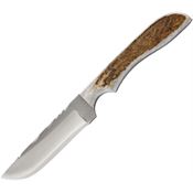 Anza ASBFE 4 Inch Fixed Drop Point Blade Knife with Elk Handle