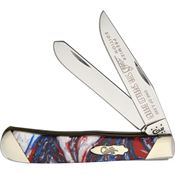 Case 9254STAR Trapper Folding Pocket Knife with Star Spangled Banner Corelon Handle