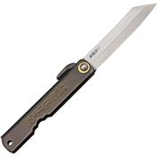 Higonokami O14BL Folder Knife with Black Stainless Handle and Lanyard Hole
