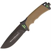 StatGear AT05 Surviv-All Survival Folding Pocket Knife with Textured Brown Rubber Handle