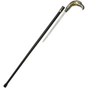 China Made 926861 Bird Walking Cane With Blade and Antique silver and gold finish cast metal handle
