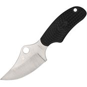 Spyderco B35PBK ARK (Always Ready ) Stainless Curved Design Clip Fixed Blade Knife with Black FRN Handles