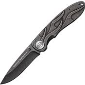 Case 52114 Tec X Harley Framelock Folding Pocket Black Stonewash Knife with Black Stonewash Finish Stainless Handle