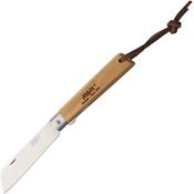 MAM 2043 Operario Linerlock Sheepsfoot Knife with Brown Beechwood Handle