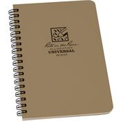 Rite in the Rain 973T Side Spiral Notebook Tan with Tan Polydura Cover