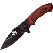 Elk Ridge 566BPW Brown Wood Linerlock Folding Pocket Knife