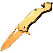 Tac Force 903GD Gold Assisted Opening Linerlock Folding Pocket Knife