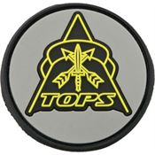 TOPS PATCH01 Tops Apparel Patche with Gray and Black Pvc Rubber Construction