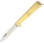 Mercator 10701R Small Mercator Stainless Folding Knife with Brass Handle