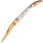 Rough Rider 1528 Copperstone Toothpick Folding Knife with Synthetic Stone Handle