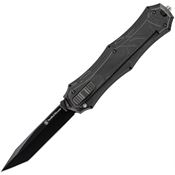 Smith & Wesson OTF9TB Otf Assist Finger Folding Pocket Knife with Black Sculpted Aluminum Handle