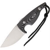 Renegade Tactical Steel 170 Pro Skin Skinner Fixed Satin Finish Blade Knife with Gray and Black Handles