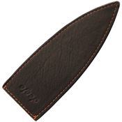 Deejo 502 Black Leather Folding Knife Sheath 37g with Orange Stitching