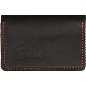 Flagrant Beard 3602BK Flagrant Beard Leather Wallet Black Red Stitched