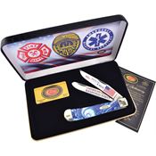 Case BC1ST American Hero Trapper Folding Pocket Knife with Blue Smooth Corelon Handle