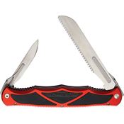 Havalon 52210 Hydra Red Saw Linerlock Folding Pocket Knife