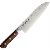 Kanetsune 903 Santoku Knife with Brown Laminated Wood Handle