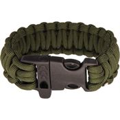 Combat Ready 360 Combat Ready Survival Bracelet OD Green with Paracord Construction
