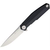 Real Steel 7814 G3 Drop Point Satin Finish Blade Linerlock Folding Pocket Knife with Black G10 Handle