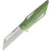 HEA Designs 003GN Hea Designs Wingman Framelock Folding Pocket Knife with Green Titanium Handle