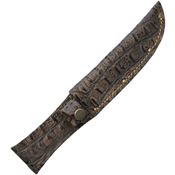 Sheaths 1194 Fits up to 6 Inch Crocodile pattern Fixed Blade Belt Sheath with Leather Construction