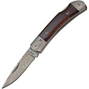 Magnum 01MB049DAM Countess Lockback Damascus Steel Blade Knife with Ebony Wood Handle