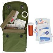 Elite First Aid Kits 102L Individual First Aid Kit with Military Issue OD Green Plastic Box with Pouch