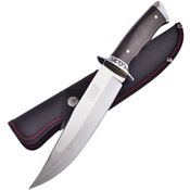 Frost SHP016SS Bowie Stainless Clip Point Blade Knife with Walnut Handle