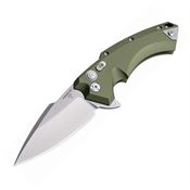 Hogue 34571 X5 Button Lock OD Spear Knife with OD Green Aluminum Handle