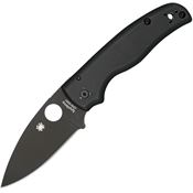 Spyderco 229GPBK Shaman Compression Lock Black Finish Knife with Black G10 Handle