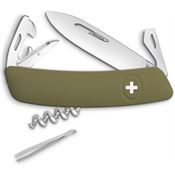 Swiza Pocket 301050 D03 Olive Swiss Pocket Multi-Tool Knife with OD Green Synthetic Handle