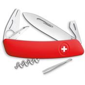 Swiza Pocket 701000 Tt03 Tick Multi-Tool Knife with Red Synthetic Handle